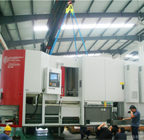 吊裝德國精密臥式加工中心定位 吊裝德國精密臥式加工中心定位